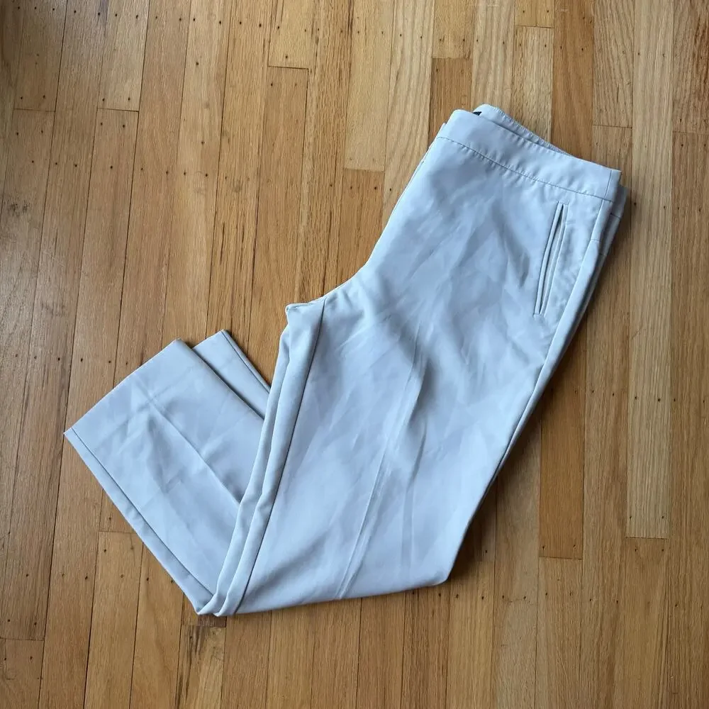 Adrianna Papell Ivory Cream Straight Leg Trousers Pants Size 14 Office Career - Picture 10 of 10